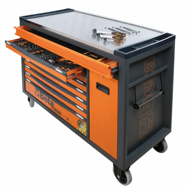 Beta Werkstattwagen 8 Schubladen, 1061-teilig, BW 2400 RSC24AXXL-O, orange – Bild 2