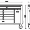 Beta Werkstattwagen 8 Schubladen, 1061-teilig, BW 2400 RSC24AXXL-A, anthrazit – Bild 11