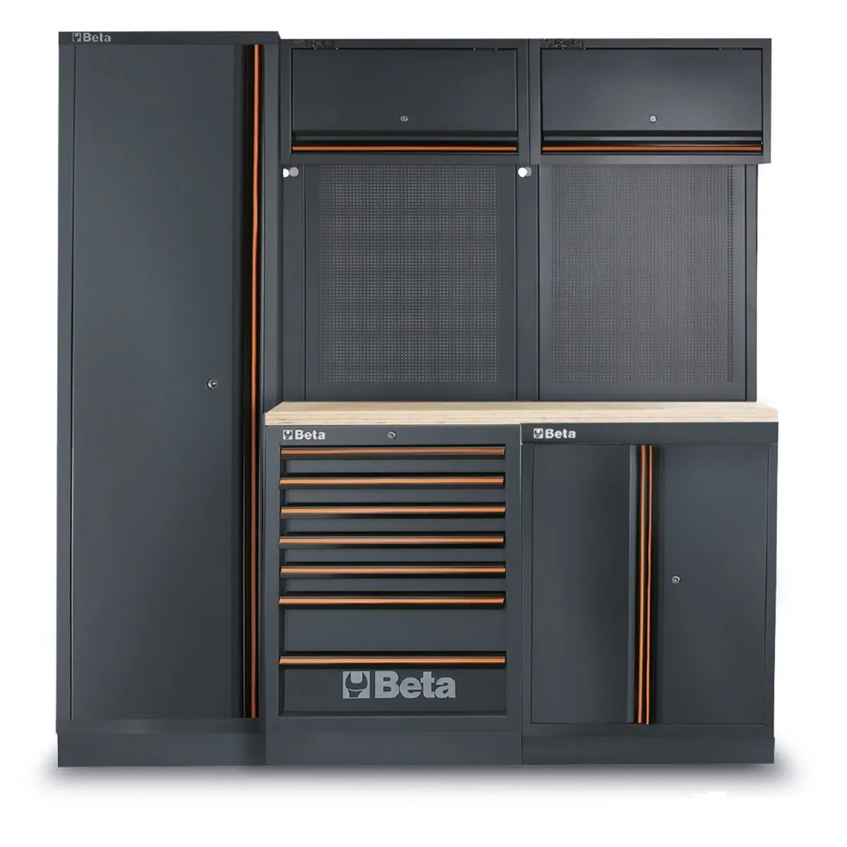 Beta Werkstatteinrichtung, Multiplex-Arbeitsplatte, 196-teilig, C45PRO 2.0 B7W/196UT