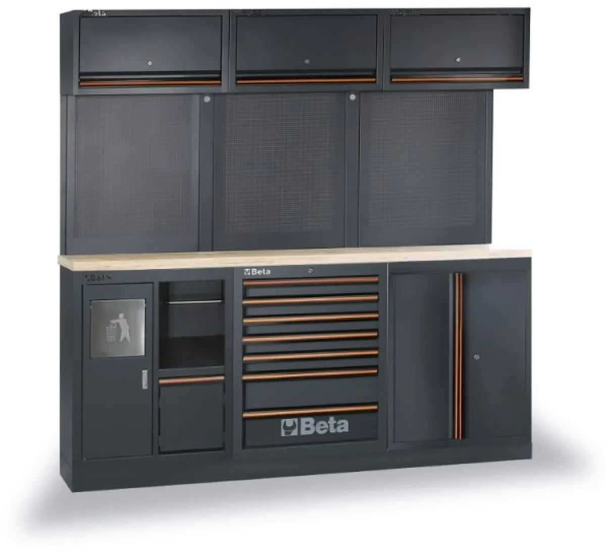 Beta Werkstatteinrichtung, Multiplex-Arbeitsplatte, 157-teilig, C45PRO 2.0 AW/157UT