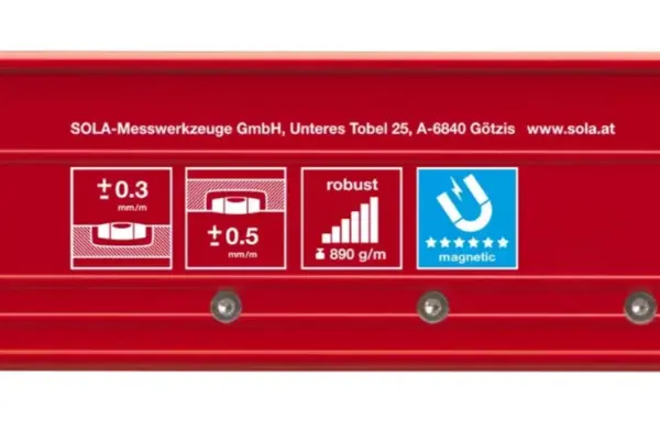 Sola Aluminium-Magnet-Wasserwaage REDM3/60 – Bild 2 Sola Aluminium-Magnet-Wasserwaage REDM3/60 – Bild 2