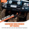 VEVOR Weiche synthetische Schäkel, 12,7 x 558,8 mm, 2 Stück Bergungs-Abschleppschäkelseil, 20T Bruchfestigkeit, Aufbewahrungstasche für UTV, ATV, LKW, Jeep, Geländefahrzeuge, Orange – Bild 2