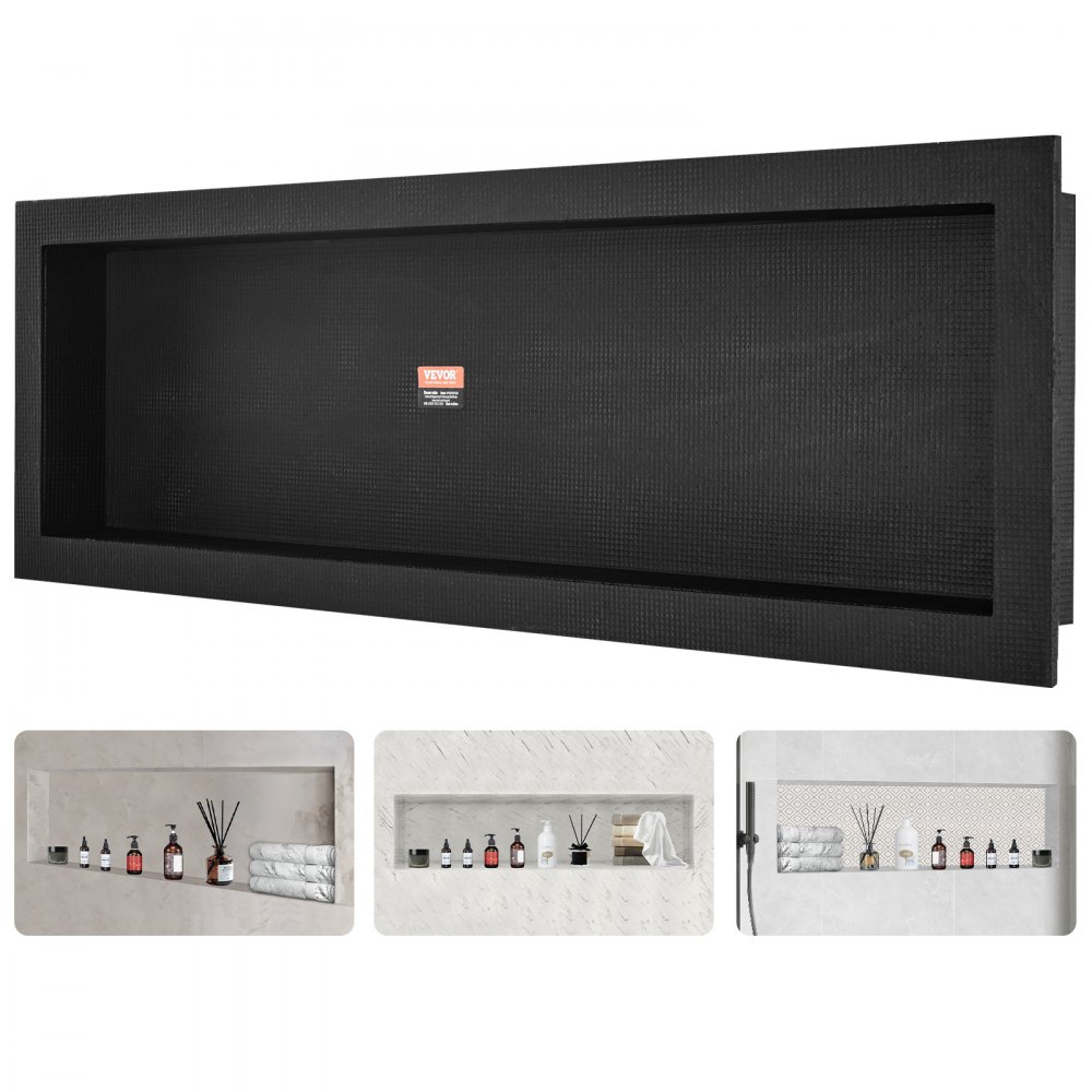 VEVOR Wandnische 10x40,64x127cm Duschnische Nische Befliesbar Einschichtig Wasserdicht Nischeneinbau Rückwandmaterial (XPS, Holz, Zement) Geeignet für Badezimmer Schlafzimmer Arbeitszimmer