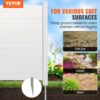 VEVOR 4xPaneele Gartenzaun 122x122cm Sichtschutzzaun PVC und verzinktes Blech-Erdspieß Windschutzzaun Metallpfähle bis 50cm Lamellenzaun Steckzaun Sichtschutz ideal für Pool-Ausrüstung Klimaanlagen – Bild 2