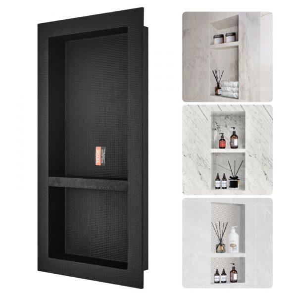 VEVOR Wandnische 10x40,64x81,28cm Duschnische Nische Befliesbar Doppellagig Wasserdicht Nischeneinbau Rückwandmaterial (XPS, Holz, Zement) Geeignet für Badezimmer Schlafzimmer Arbeitszimmer