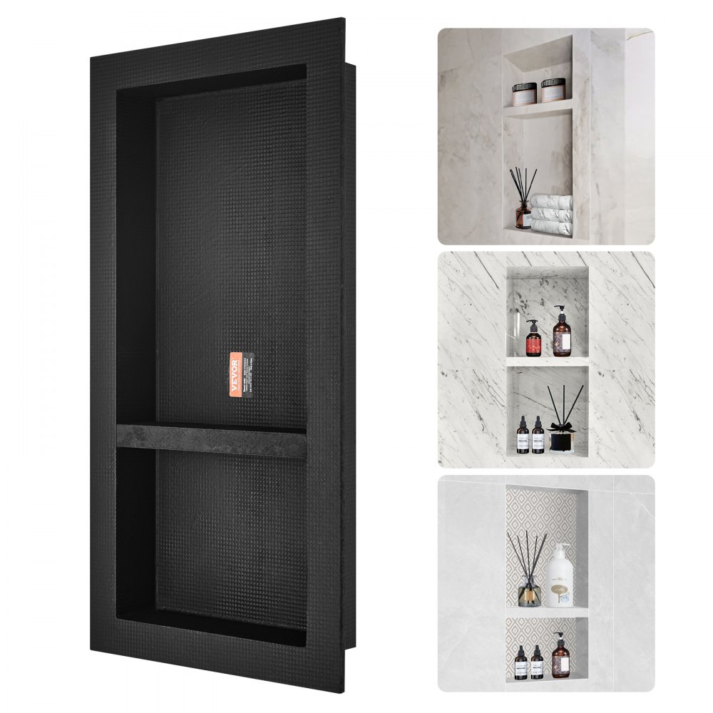 VEVOR Wandnische 10x40,64x81,28cm Duschnische Nische Befliesbar Doppellagig Wasserdicht Nischeneinbau Rückwandmaterial (XPS, Holz, Zement) Geeignet für Badezimmer Schlafzimmer Arbeitszimmer