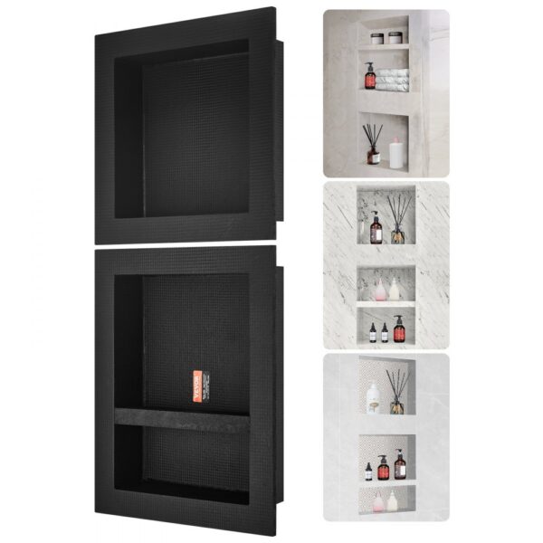 VEVOR Wandnische 10x40,64x101,6cm Duschnische Nische Befliesbar Dreilagig Wasserdicht Nischeneinbau Rückwandmaterial (XPS, Holz, Zement) Geeignet für Badezimmer Schlafzimmer Arbeitszimmer