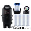 VEVOR Kartuschen-Poolfilter,620 x 560 x 1169 mm, Einbau-Poolfilter, oberirdisches Schwimmbad-Filtrationsfiltersystem mit Upgrade-Filter und auslaufsicher, für Whirlpools, Spa, aufblasbare Pools