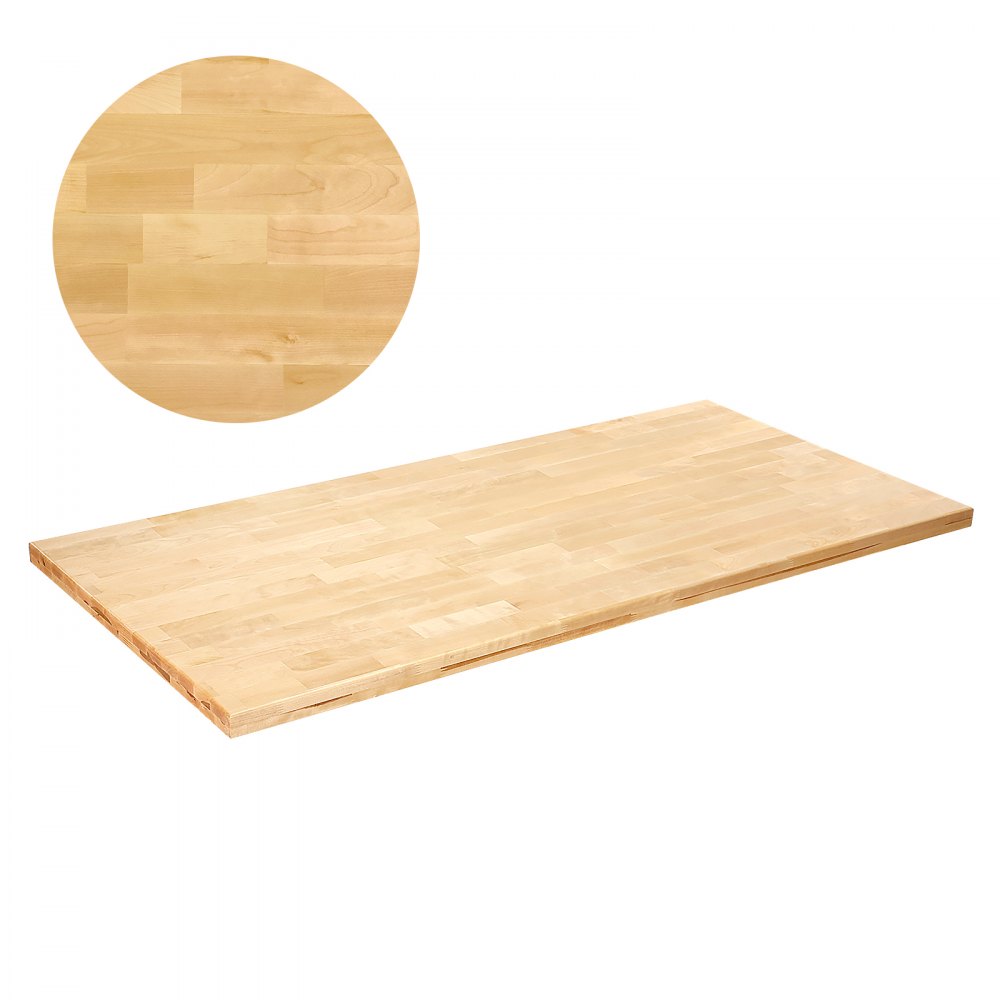 VEVOR Holztischplatte, 1200 x 750 x 38 mm, 150 kg Tragfähigkeit, universeller, einteiliger Ahornholz-Schreibtisch für höhenverstellbares elektrisches Stehpultgestell, Arbeitsplatte für das Heimbüro