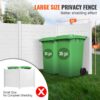 VEVOR 3xPaneele Gartenzaun 122x122cm Sichtschutzzaun PVC und verzinktes Blech-Erdspieß Windschutzzaun Metallpfähle bis 50cm Lamellenzaun Steckzaun Sichtschutz ideal für Pool-Ausrüstung Klimaanlagen – Bild 4