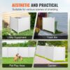 VEVOR 3xPaneele Gartenzaun 122x122cm Sichtschutzzaun PVC und verzinktes Blech-Erdspieß Windschutzzaun Metallpfähle bis 50cm Lamellenzaun Steckzaun Sichtschutz ideal für Pool-Ausrüstung Klimaanlagen – Bild 5