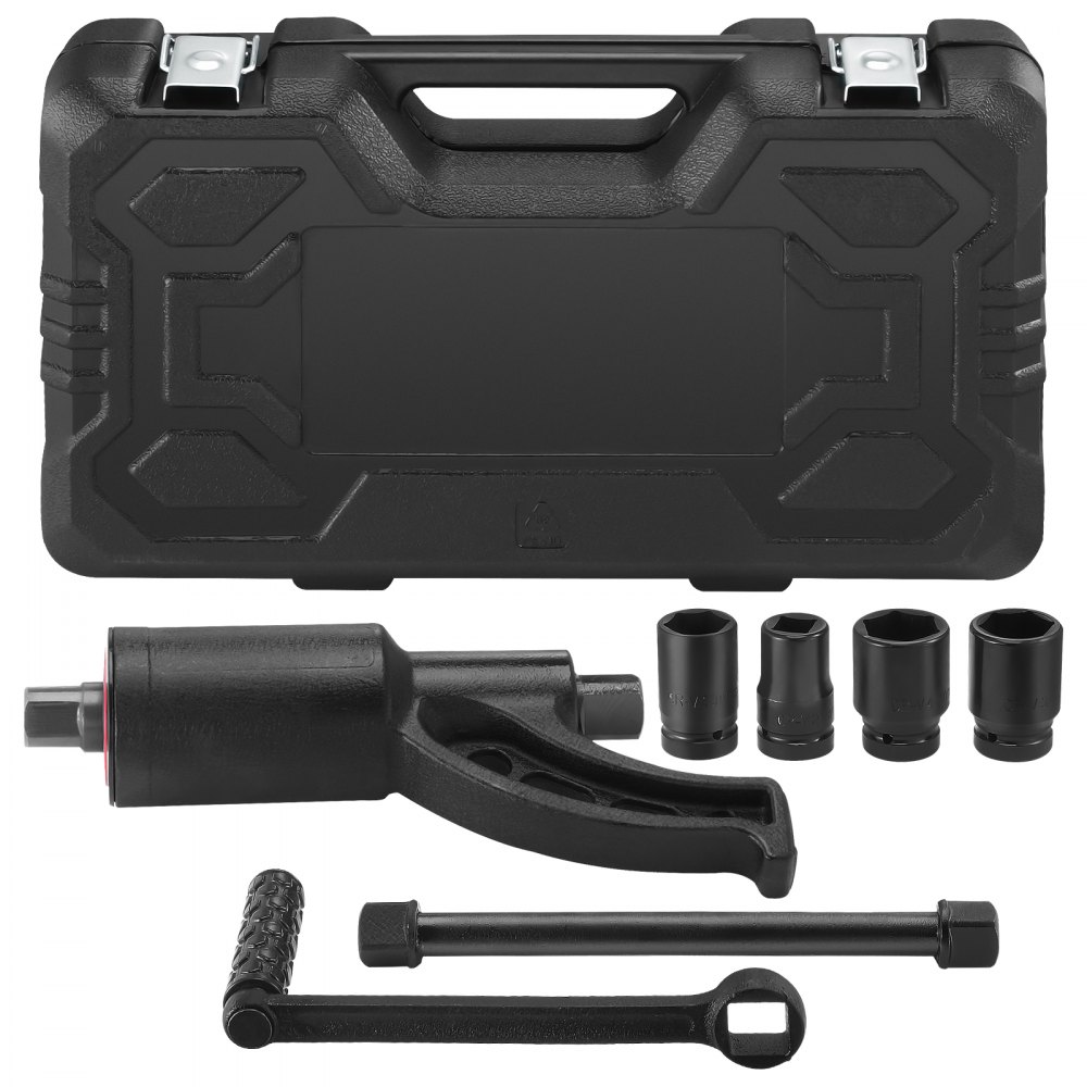 VEVOR Drehmomentvervielfältiger 4800 Nm, Drehmoment Verstärker 1:58, Drehmomentverstärker 25,4 x 25,4 mm, Drehmomentverstärker Radschlüssel Set 21# quadratisch, 33 mm, 38 mm und 41 mm Kraftschrauber