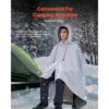 VEVOR Campingdecke 2x1,5m, Reisedecke, Fleecedecke, Stadiondecke, wasser- und winddicht, Polyester-Fleece, flammhemmend, ideal für draußen, Picknicks, Wandern, Sportveranstaltungen, Reisen, Hellgrau – Bild 2