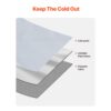 VEVOR Campingdecke 2x1,5m, Reisedecke, Fleecedecke, Stadiondecke, wasser- und winddicht, Polyester-Fleece, flammhemmend, ideal für draußen, Picknicks, Wandern, Sportveranstaltungen, Reisen, Hellgrau – Bild 4