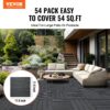 VEVOR Terrassenfliesen, 54er-Set, Balkonfliesen 295 x 295 mm, Klickfliesen, wasserdichter Kunststoff-Bodenbelag für den Außenbereich, Terrassenbodenbelag für Veranda, Pool, Balkon, Hinterhof, Dunkelgrau – Bild 2 VEVOR Terrassenfliesen, 54er-Set, Balkonfliesen 295 x 295 mm, Klickfliesen, wasserdichter Kunststoff-Bodenbelag für den Außenbereich, Terrassenbodenbelag für Veranda, Pool, Balkon, Hinterhof, Dunkelgrau – Bild 2