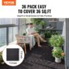 VEVOR Terrassenfliesen, 36er-Set, Balkonfliesen 30x30cm, Klickfliesen, wasserdichter Kunststoff-Bodenbelag für den Außenbereich, Terrassenbodenbelag für Veranda, Pool, Balkon, Hinterhof, Dunkelbraun – Bild 2 VEVOR Terrassenfliesen, 36er-Set, Balkonfliesen 30x30cm, Klickfliesen, wasserdichter Kunststoff-Bodenbelag für den Außenbereich, Terrassenbodenbelag für Veranda, Pool, Balkon, Hinterhof, Dunkelbraun – Bild 2