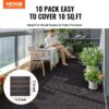 VEVOR Terrassenfliesen, 10er-Set, Balkonfliesen 30x30cm, Klickfliesen, wasserdichter Kunststoff-Bodenbelag für den Außenbereich, Terrassenbodenbelag für Veranda, Pool, Balkon, Hinterhof, Dunkelbraun – Bild 2 VEVOR Terrassenfliesen, 10er-Set, Balkonfliesen 30x30cm, Klickfliesen, wasserdichter Kunststoff-Bodenbelag für den Außenbereich, Terrassenbodenbelag für Veranda, Pool, Balkon, Hinterhof, Dunkelbraun – Bild 2