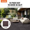VEVOR Terrassenfliesen, 54er-Set, Balkonfliesen 295x295 mm, Klickfliesen, Kunststoff-Bodenbelag für den Außenbereich, Terrassenbodenbelag für Veranda, Pool, Balkon, Hinterhof, Dunkelbraun – Bild 2 VEVOR Terrassenfliesen, 54er-Set, Balkonfliesen 295x295 mm, Klickfliesen, Kunststoff-Bodenbelag für den Außenbereich, Terrassenbodenbelag für Veranda, Pool, Balkon, Hinterhof, Dunkelbraun – Bild 2
