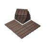 VEVOR Terrassenfliesen, 10er-Set, Balkonfliesen 295 x 295 mm, Klickfliesen, wasserdichter Kunststoff-Bodenbelag für den Außenbereich, Terrassenbodenbelag für Veranda, Pool, Balkon, Dunkelbraun VEVOR Terrassenfliesen, 10er-Set, Balkonfliesen 295 x 295 mm, Klickfliesen, wasserdichter Kunststoff-Bodenbelag für den Außenbereich, Terrassenbodenbelag für Veranda, Pool, Balkon, Dunkelbraun
