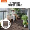 VEVOR Terrassenfliesen, 10er-Set, Balkonfliesen 295 x 295 mm, Klickfliesen, wasserdichter Kunststoff-Bodenbelag für den Außenbereich, Terrassenbodenbelag für Veranda, Pool, Balkon, Dunkelbraun – Bild 2 VEVOR Terrassenfliesen, 10er-Set, Balkonfliesen 295 x 295 mm, Klickfliesen, wasserdichter Kunststoff-Bodenbelag für den Außenbereich, Terrassenbodenbelag für Veranda, Pool, Balkon, Dunkelbraun – Bild 2