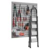 VEVOR Werkzeugwand 1230x1235x20mm, PVC-Garagen-Lamellenwand, grauer Wand-Organizer 136 kg pro Platte, Lamellenwandpaneel mit Kupplungsstruktur & DIY-Zuschnitt, geeignet für Lagerung & Präsentation