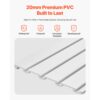 VEVOR Werkzeugwand 1225x2450x20mm, PVC-Garagen-Lamellenwand mit Zubehör, 136 kg, weißer Wandorganizer, Lamellenwandpaneel mit Verbindungsstruktur & DIY-Zuschnitt, geeignet für Lagerung & Präsentation – Bild 3