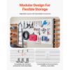 VEVOR Werkzeugwand 1225x2450x20mm, PVC-Garagen-Lamellenwand mit Zubehör, 136 kg, weißer Wandorganizer, Lamellenwandpaneel mit Verbindungsstruktur & DIY-Zuschnitt, geeignet für Lagerung & Präsentation – Bild 4