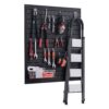 VEVOR Werkzeugwand 1230x1235x20 mm, PVC-Garagen-Lamellenwand, 136 kg pro Platte, schwarzer Wandorganizer, Lamellenwandpaneel mit Kupplungsstruktur & DIY-Zuschnitt, geeignet für Lagerung & Präsentation