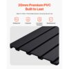VEVOR Werkzeugwand 1230x1235x20 mm, PVC-Garagen-Lamellenwand, 136 kg pro Platte, schwarzer Wandorganizer, Lamellenwandpaneel mit Kupplungsstruktur & DIY-Zuschnitt, geeignet für Lagerung & Präsentation – Bild 3