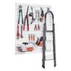 VEVOR Werkzeugwand 1230x1235x20mm, PVC-Garagen-Lamellenwand, weißer Wandorganizer, 136kg pro Platte, Lamellenwandpaneel mit Kupplungsstruktur & DIY-Zuschnitt, geeignet für Lagerung & Präsentation