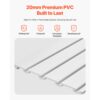 VEVOR Werkzeugwand 1230x1235x20mm, PVC-Garagen-Lamellenwand, weißer Wandorganizer, 136kg pro Platte, Lamellenwandpaneel mit Kupplungsstruktur & DIY-Zuschnitt, geeignet für Lagerung & Präsentation – Bild 3