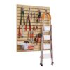 VEVOR Werkzeugwand 1220x1220x18mm, MDF-Garagen-Lamellenwand mit modularem Design, Wandhalter, 11,3 kg Lamellenwandpaneel mit Kupplungsstruktur & DIY-Zuschnitt, geeignet für Lagerung & Präsentation