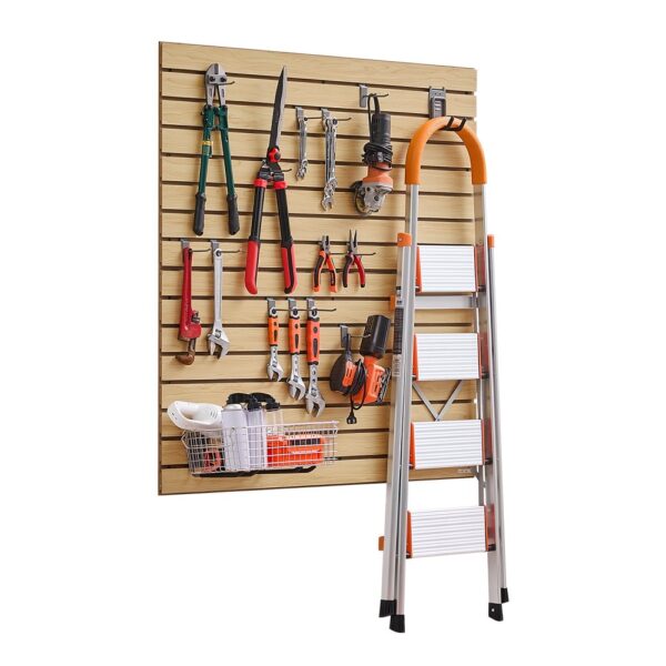 VEVOR Werkzeugwand 1220x1220x18mm, MDF-Garagen-Lamellenwand mit modularem Design, Wandhalter, 11,3 kg Lamellenwandpaneel mit Kupplungsstruktur & DIY-Zuschnitt, geeignet für Lagerung & Präsentation