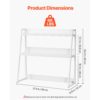 VEVOR Schreibtisch Bücherregal 2-stufiger Organizer (95 x 32 x 90 cm) Tischregale Organizer Ausstellungsregal aus Spanplatten + Melaminpapier + Q195A, Regal mit rutschfesten Füßen, Büro Weiß – Bild 3