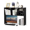 VEVOR Schreibtisch Bücherregal 1-stufiger Organizer (94 x 24 x 73 cm) Tischregale Schreibtisch Organizer Ausstellungsregal aus Spanplatten mit rutschfesten Füßen, für Büro Wohnheim, Schwarz