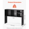 VEVOR Schreibtisch Bücherregal 1-stufiger Organizer (94 x 24 x 73 cm) Tischregale Schreibtisch Organizer Ausstellungsregal aus Spanplatten mit rutschfesten Füßen, für Büro Wohnheim, Schwarz – Bild 3