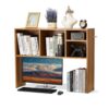 VEVOR Schreibtisch Bücherregal 1-stufiger Organizer (94 x 24 x 73 cm) Tischregale Schreibtisch Organizer Ausstellungsregal aus Spanplatten mit rutschfesten Füßen, für Büro Wohnheim, Holzfarbe