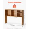VEVOR Schreibtisch Bücherregal 1-stufiger Organizer (94 x 24 x 73 cm) Tischregale Schreibtisch Organizer Ausstellungsregal aus Spanplatten mit rutschfesten Füßen, für Büro Wohnheim, Holzfarbe – Bild 3