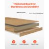 VEVOR Schreibtisch Bücherregal 1-stufiger Organizer (94 x 24 x 73 cm) Tischregale Schreibtisch Organizer Ausstellungsregal aus Spanplatten mit rutschfesten Füßen, für Büro Wohnheim, Holzfarbe – Bild 4