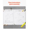 VEVOR Schreibtisch Bücherregal 1-stufiger Organizer (94 x 24 x 73 cm) Tischregale Schreibtisch Organizer Ausstellungsregal aus Spanplatten mit rutschfesten Füßen, für Büro Wohnheim, Holzfarbe – Bild 5