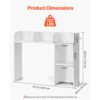 VEVOR Schreibtisch Bücherregal 2-stufiger Organizer (94,5 x 24,1 x 73,4 cm) Tischregale Schreibtisch Organizer Ausstellungsregal aus Spanplatten mit rutschfesten Füßen, für Büro Wohnheim, Weiß – Bild 3