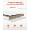 VEVOR Schreibtisch Bücherregal 2-stufiger Organizer (94,5 x 24,1 x 73,4 cm) Tischregale Schreibtisch Organizer Ausstellungsregal aus Spanplatten mit rutschfesten Füßen, für Büro Wohnheim, Weiß – Bild 4