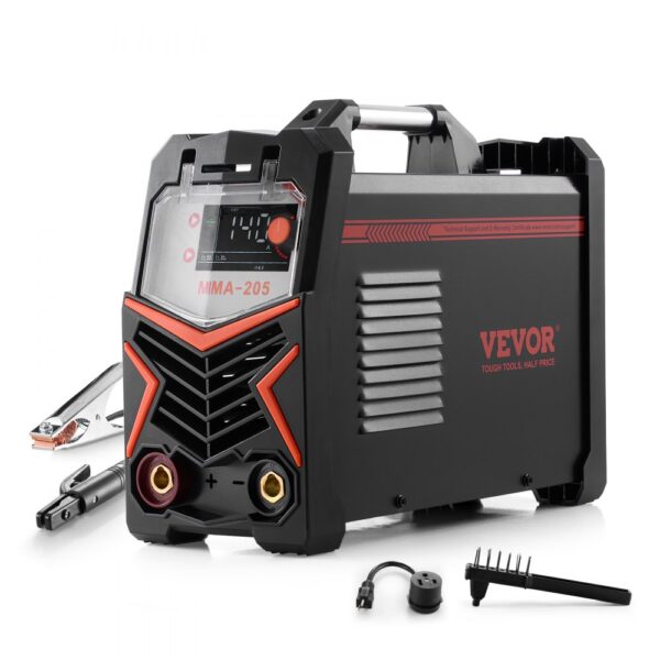 VEVOR MMA-Schweißgerät, 205A 2-in-1 MMA Lift TIG-Stabschweißgerät, IGBT-Inverter-Schweißgerät mit Digitalanzeige, Hot Start Arc Force Anti-Stick (Lift-Brenner nicht im Lieferumfang enthalten)