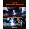 VEVOR MMA-Schweißgerät, 205A 2-in-1 MMA Lift TIG-Stabschweißgerät, IGBT-Inverter-Schweißgerät mit Digitalanzeige, Hot Start Arc Force Anti-Stick (Lift-Brenner nicht im Lieferumfang enthalten) – Bild 2