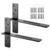 VEVOR Regalhalterung, 2 Stk., Tragkraft 90 kg, Schwerlast Regalhalter 406,4x73,5x304,8 mm, Regalträger aus Stahl für Regale, schwimmende Halterungsbeschläge für Arbeitsplatten mit Schrauben VEVOR Regalhalterung, 2 Stk., Tragkraft 90 kg, Schwerlast Regalhalter 406,4x73,5x304,8 mm, Regalträger aus Stahl für Regale, schwimmende Halterungsbeschläge für Arbeitsplatten mit Schrauben