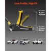 VEVOR Rangierwagenheber Wagenheber mit niedrigem Profil & 360° Rollen 2,5 t, Doppelkolben-Schnellhubpumpe, 95–475 mm Hubhöhe, hydraulische Wagenheber für kompakte SUVs Gelb + Schwarz – Bild 3 VEVOR Rangierwagenheber Wagenheber mit niedrigem Profil & 360° Rollen 2,5 t, Doppelkolben-Schnellhubpumpe, 95–475 mm Hubhöhe, hydraulische Wagenheber für kompakte SUVs Gelb + Schwarz – Bild 3