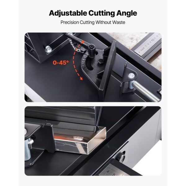 VEVOR Kappsäge Gehrungssäge mit 355 mm Edelstahl-Kaltschnittsägeblatt & 3500 W bürstenlosem Motor & 750–1200 U/min, Metallkappsäge für quadratische & flache Metallrohre, I-förmige Stähle – Bild 3
