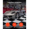 VEVOR PVC Garagenboden, 16er-Pack 513x513x5 mm, Werkstattboden, Industrieboden, Klick Verlegung, rutschfeste PVC-Matten mit Diamantplatte für Werkstatt, Lager, Werkzeugraum, Schwarz – Bild 2
