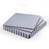 VEVOR PVC Garagenboden, 16er-Pack 513x513x5 mm, Werkstattboden, Industrieboden, Klick Verlegung, rutschfeste PVC-Matten mit Diamantplatte für Werkstatt, Lager, Werkzeugraum, Hellgrau