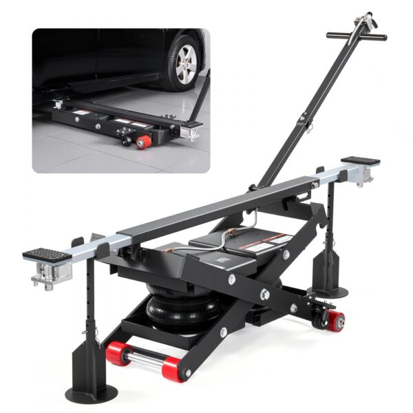 VEVOR Air Tragbare Hebebühne 3 t Tragkraft, max. 55 cm Hubhöhe, verstellbare tragbare Lufthebebühne mit Airbag & Stützfüßen & Radkeilen & Gummipads, robust für Limousinen, SUVs und Pickups